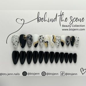 Shungite & Gold Foil Press On Nails